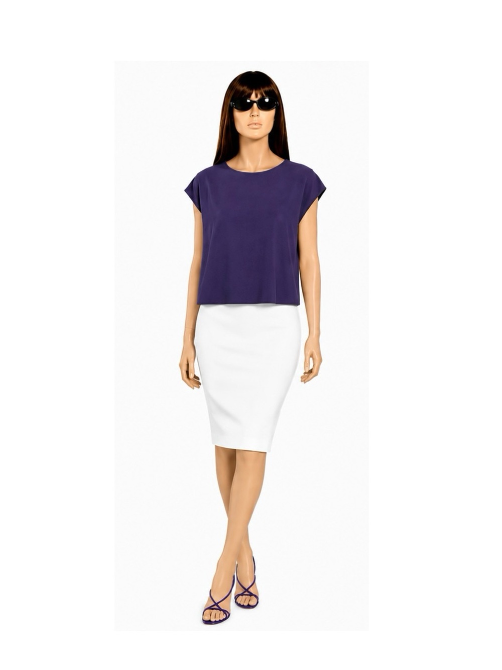 MM LaFleur's Blue Size +2 (US equivalent 18W) Sleeveless Top